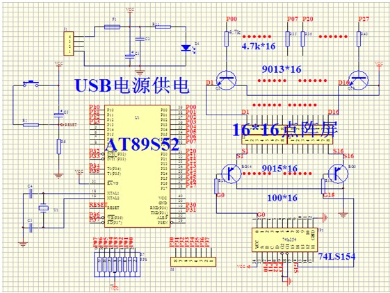 8*8點(diǎn)陣LED顯示屏的原理詳解與漢字代碼